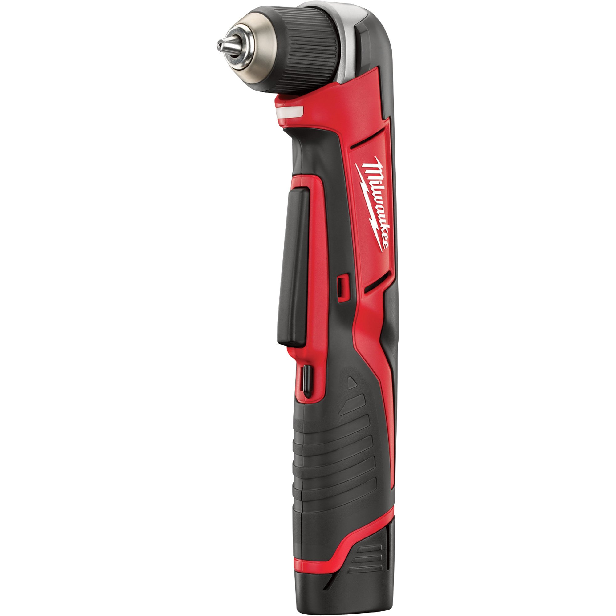 Milwaukee M12 Li-Ion Cordless Electric Right Angle Drill/Driver Kit — 1 Battery, 3/8in. Keyless Chuck, 100 In./Lbs. Torque, 800 RPM, Model# 2415-21